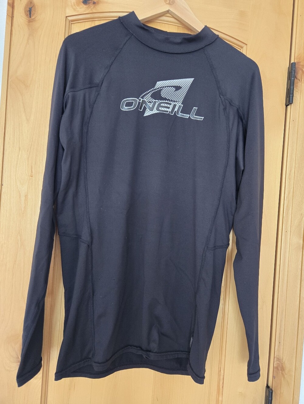 O'Neill Black Long-Sleeve Men's Rash Guard with Logo 2XL